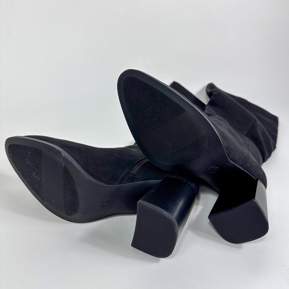 A New Day Black Suede Knee High Boots - Picture 6 of 10